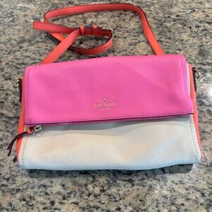 Kate Spade Pink and White Crossbody Bag